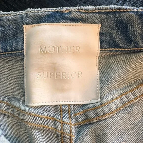 MOTHER "Superior" NWT Ultra Hise Rise Button Fly Denim Shorts - $228 Retail - Picture 6 of 17
